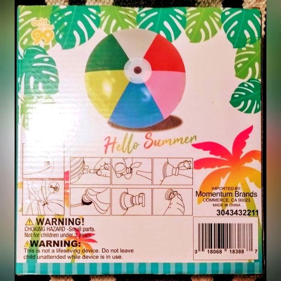 NIB 20 inch Inflatable Beach Ball Sprinkler. - Picture 2 of 3